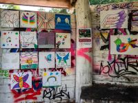 Spaziergang - Ausstellung des Jugendzentrums Stöckheim auf dem Skaterplatz