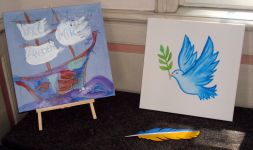 Friedensbilder Malworkshop - mit Friedensfeder